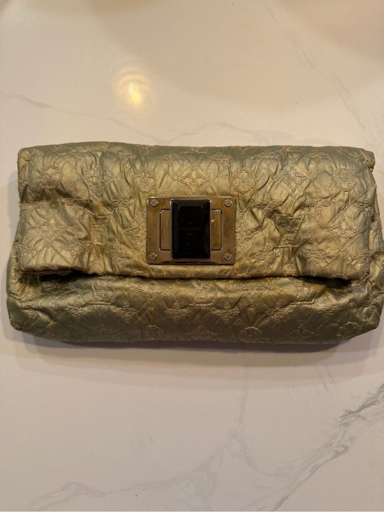 Louis Vuitton Handbags - Louis Vuitton Gold Embossed Fold-Over Clutch